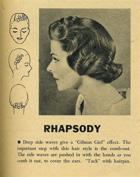 Rhapsody Hair Setting Pattern 1958 By The Toni Company Vintage