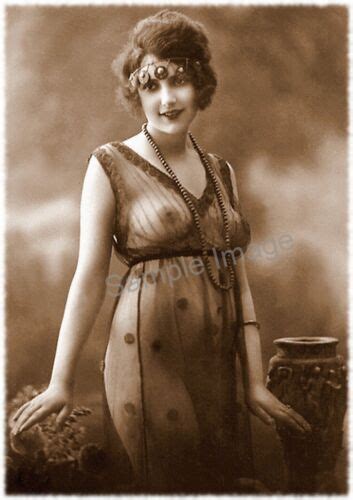 Vintage 68 1920s Erotic Female Nude Sepia Retro Art Photo Reprint A4