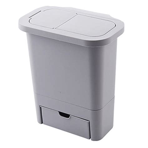While you can buy cabinet mounted wire rack pullout hardware at the home center to hold your. 1.35 gal Hanging Trash Can Kitchen Cabinet Door Lid Wall ...