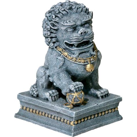 It also has orange eyebrows, teeth, and nose. Chinese Guardian Lion Statue - Self Help Warehouse
