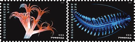 New Postage Stamps Focus On Bioluminescent Marine Life Eos