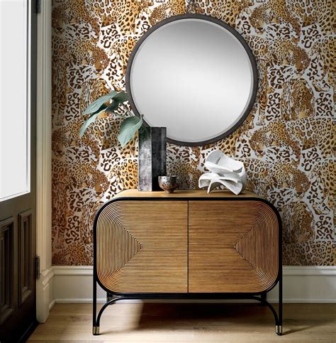 Leopard Print Repositionable Removable Wallpaper Peel And Stick Etsy