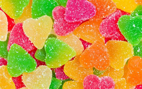 Wallpaper Colorful Marmalade Candy Love Heart Shaped 2560x1600 Hd