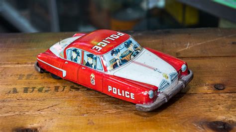 Police Department Tin Fiction Toy at The World’s Largest Road Art