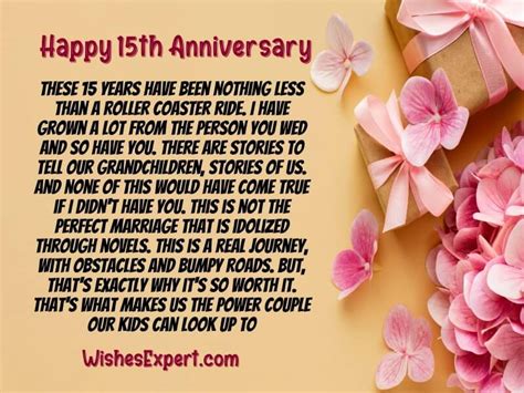 25 Best Happy 15 Year Anniversary Wishes