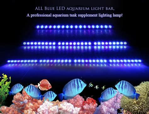 Populargrow 54w81w108w Led Aquarium Bar Light Only 470nm Blue