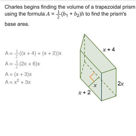 Which Expression Can Be Used To Represent The Volume Of The Trapezoidal