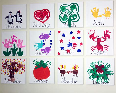 Handprint Kids Calendar Craft Idea - Crafty Morning