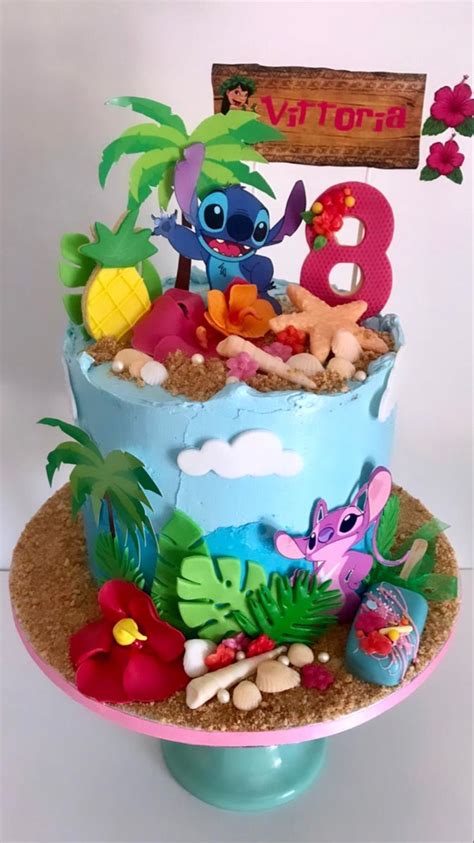 Stitch And Angel Cake Stitch Cake Lilo And Stitch Cake 9th Birthday Cake