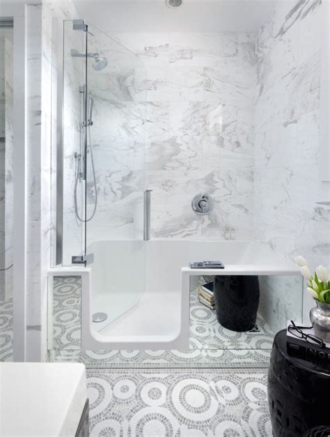 Stunning Marble Bathrooms With Silver Fixtures Bathtub Shower