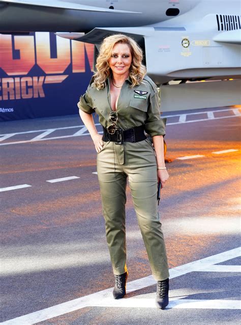 Carol Vorderman Wear Low Cut Aviator Look For Top Gun