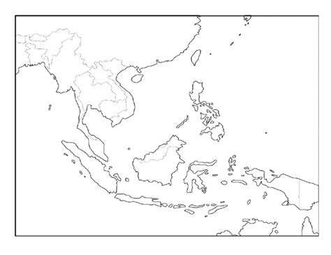 Peta Asia Tenggara Hitam Putih Tracey Davidson