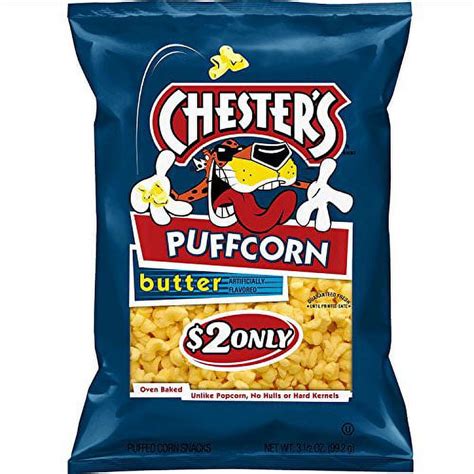 Chesters Butter Flavored Puffcorn Snacks 35oz Bags Pack Of 12