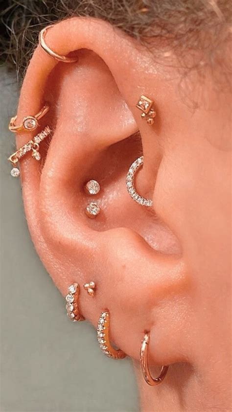 Triple Lobe Piercings Pretty Ear Piercings Cute Nose Piercings Cool