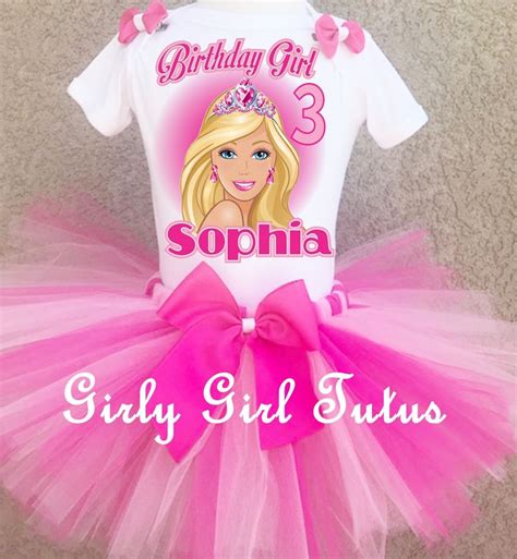 Barbie Personalized Birthday Tutu Outfit Ribbon Tutu Birthday