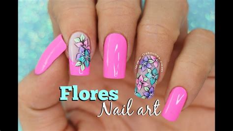 Diseño De Uñas Flores Facil ♥ Deko Uñas Easy Flower Nail Art Youtube