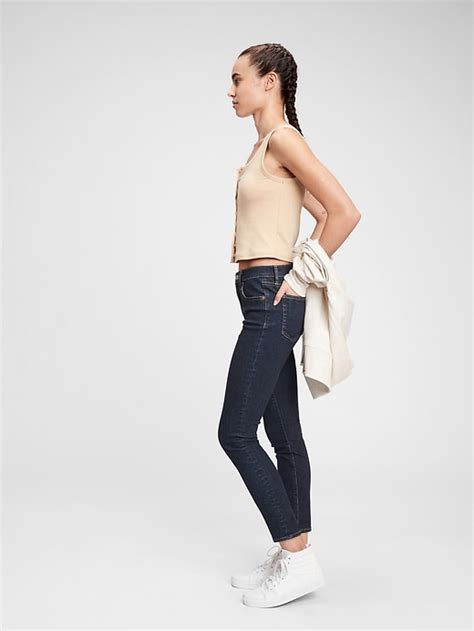 mid rise true skinny jeans with washwell™ gap