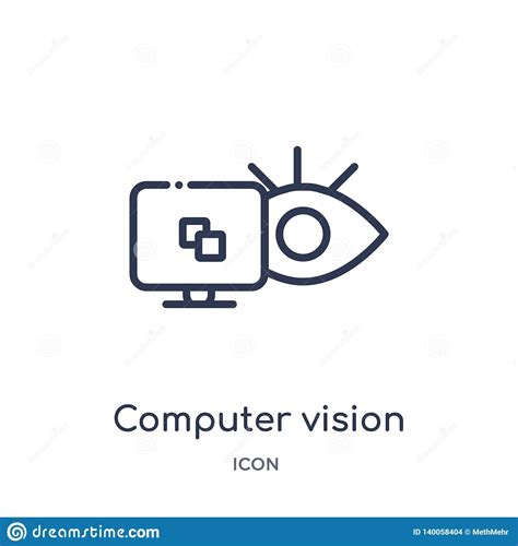 Linear Computer Vision Icon From General Outline Collection Thin Line