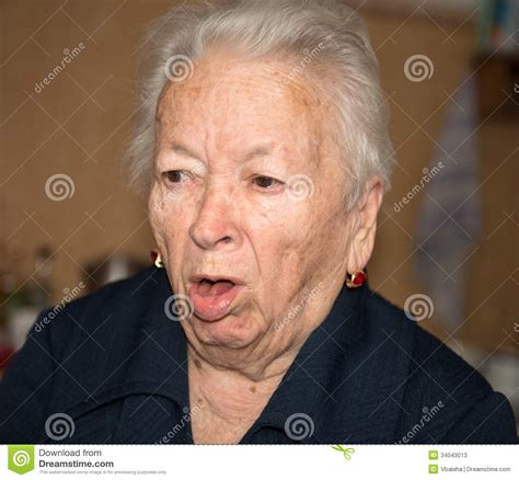 Elderly Woman Coughing Stock Photos Image 34043013