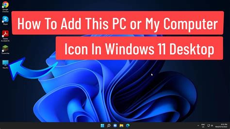 How To Add This Pc Or My Computer Icon In Windows 11 Desktop Youtube