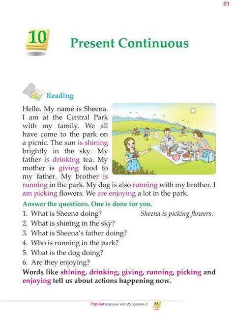 3rd Grade Grammar Present Continuous | Teaching english grammar