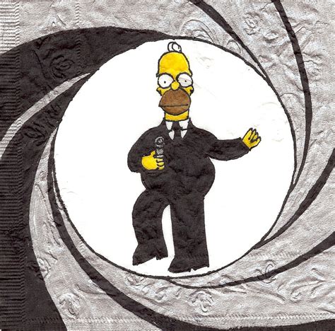 Kmkirby Art Napkins — Simpson Homer Simpson Homer As James Bond