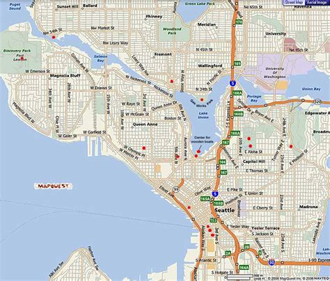 Seattle Parks Virtual Tours Mapquest Seattle Map