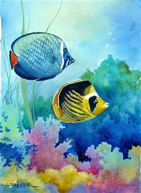 Under The Sea Tropical Fish Watercolor A R T