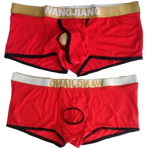 【a New】 Open Front Sexy Mens Underwear Boxers Wangjiangsilk