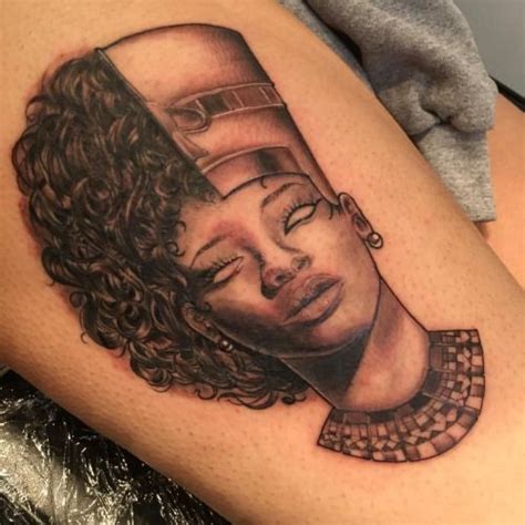 Egyptian Queen Nefertiti Tattoo Meaning African Princess Tattoos Nubian Queen Tattoos