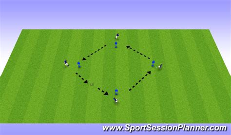 Footballsoccer Diamond Passing Drill Technical Passing And Receiving