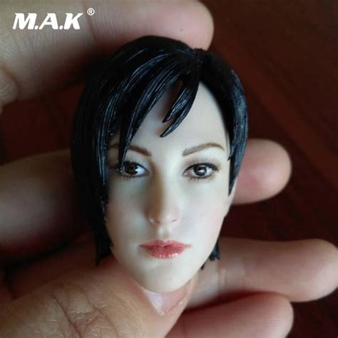 1 6 Ada Wong Short Hair Head Model Toy Female Head Sculpt For 12 Pale Color Woman Body