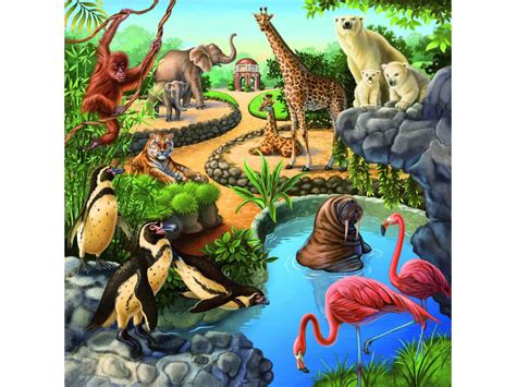 Ravensburger Puzzle 3 X 49 Pièces Animaux Sauvages Du Zoo