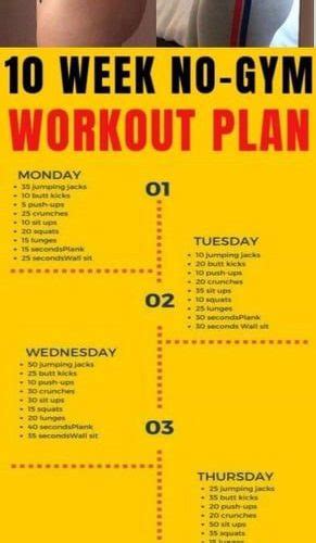 10 Week No Gym Home Workout Plan Fitnes Nutrition At Home Workout