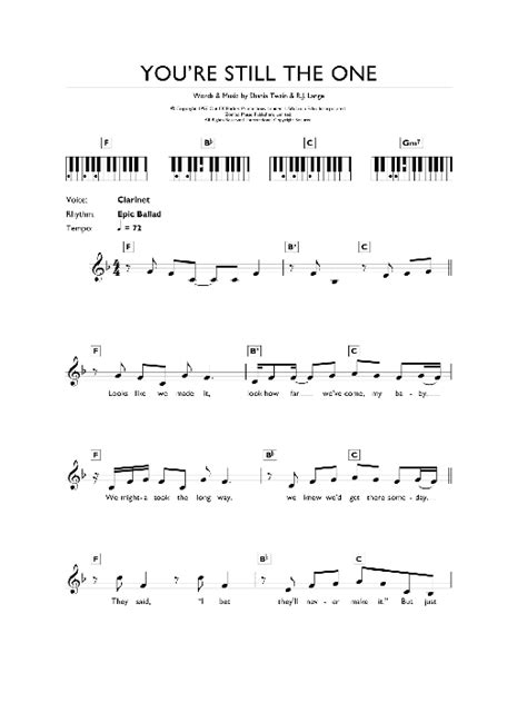 Shania twain yo re still the one nathan fingerstyle cover. You're Still The One | Sheet Music Direct