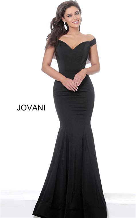 Jovani Dress 3987 Black Classic Off The Shoulder Evening Dress