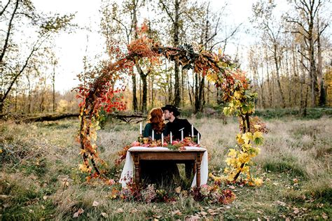 Wild Free Autumn Elopement Inspiration Green Wedding Shoes