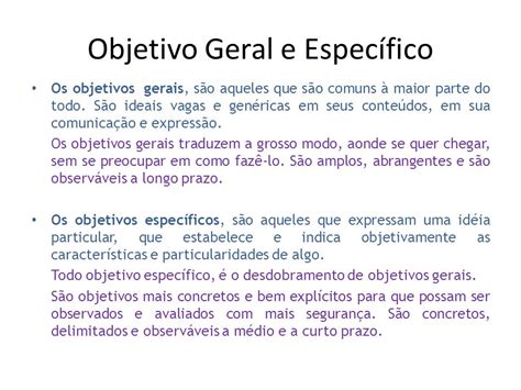 Como Fazer Um Objetivo Geral