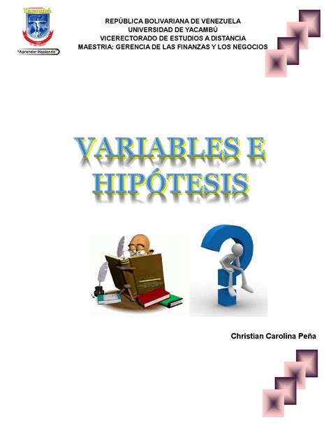 Variables E Hipotesis Christian Peña By Christian Issuu