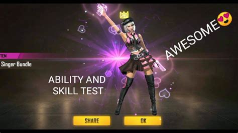 Free Fire Kapella Ability And Skill Test Free Fire New Update