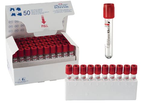 Veterinary Blood Collection Tubes With Clot Activator Vacuum Vacutest