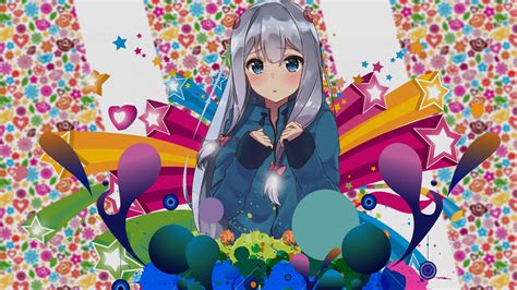 Desktop Wallpaper Izumi Sagiri Cute Colorful Anime Girl Hd Image