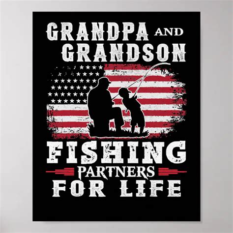Fishing Fish Grandpa Grandson Fishing Partners 138 Poster Zazzle