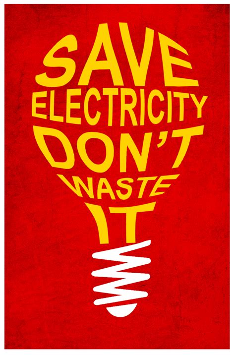 Save Electricity Poster Design On Behance