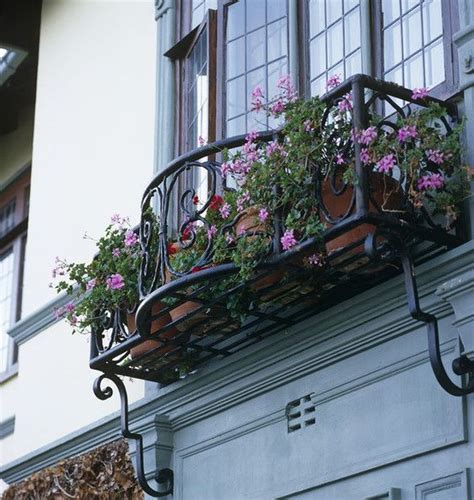 Ways To Redeem Your Terrace Area Wrought Iron Window Boxes Window Box Flowers Window Flower