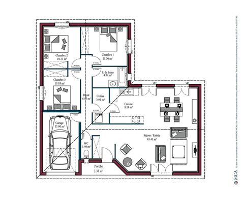 Découvrez en détail le plan n°52 de cette maison de 100m2 avec 3 chambres et télécharger ce plan gratuitement en ligne sur le site. Nice Plan Maison Rectangulaire Plain Pied 100m2 that you ...