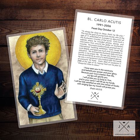 Buy Blessed Carlo Acutis Prayer Card Online In India Etsy