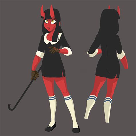 Demon Girl Character Design On Behance