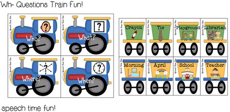 Wh Questions Train Fun And Giveaway Speech Time Fun Speech And