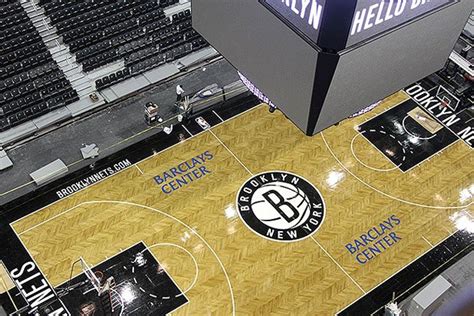 Center court displays the our iconic brooklyn b logo, simplified without the city and state wordmarks and enlarged for visual impact everything marks and the nets' creative team toyed with from there centered around gray. Yahoo Sports — Check out the Brooklyn Nets' brand-new home court